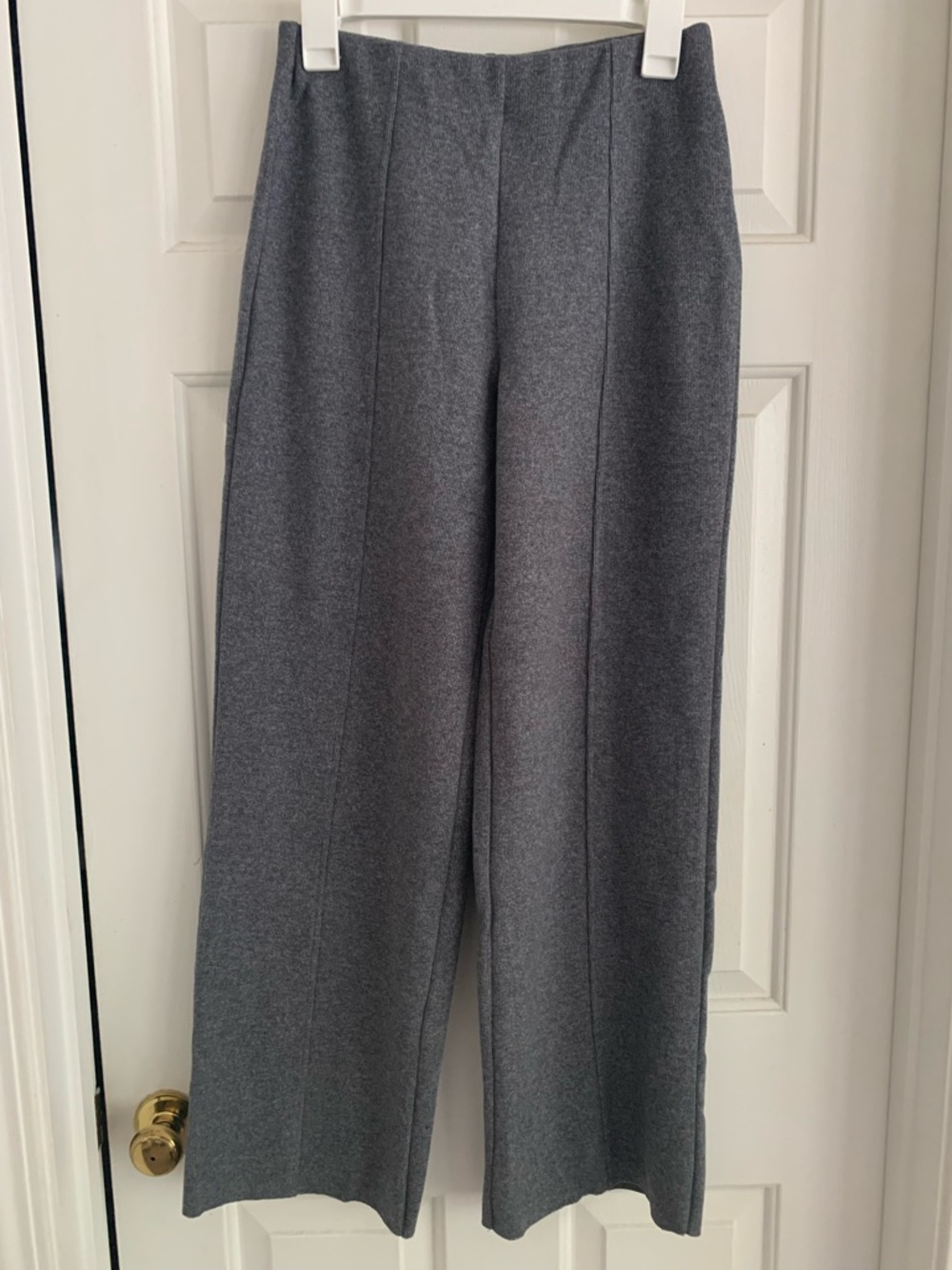 NWT Zara Wide-Leg Gray Sweater Pants